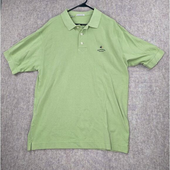 Cutter & Buck Bandon Dunes Golf Polo Shirt XL Green Cotton Embroidered Logo - Picture 1 of 10